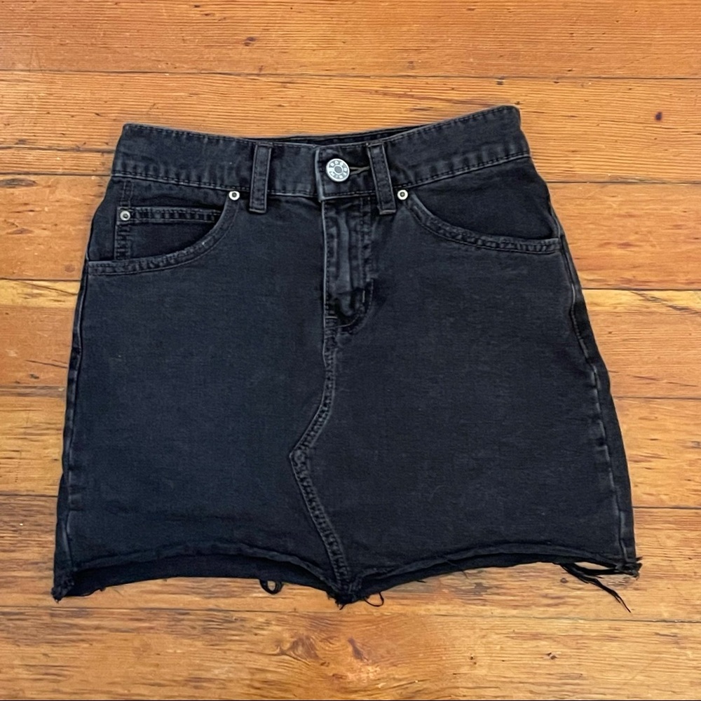 Black Denim BDG Skirt